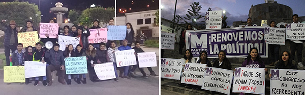 Colectivos de Abancay y Andahuaylas se sumaron a protesta nacional “Que se vayan todos”